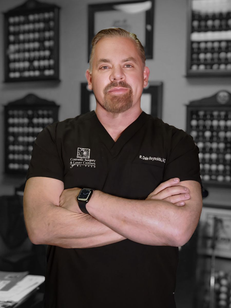 Dr. Primetime, R. Dale Reynolds MD in scrubs